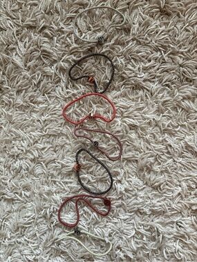 Lululemon hair tie bundle Set - Coral, Black, Olive, Cream lot of 7